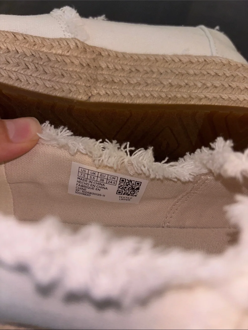 NWOT TOMS Valencia Platform Espadrille Slip-On Women’s US Size 7.5